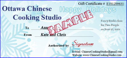 customized gift certificate